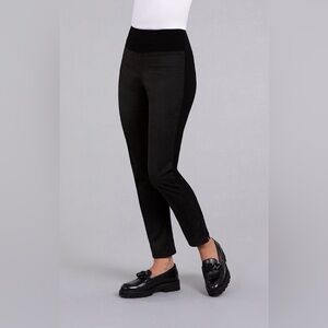 NWT Sympli Mix Narrow Pant Midi with Faux $185 Suede